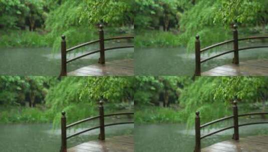 176 杭州 风景 古建筑 下雨天 小桥 树枝高清在线视频素材下载