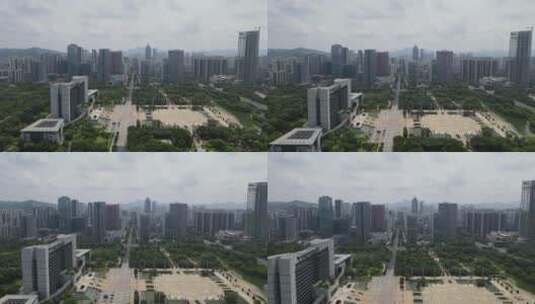 航拍广西柳州城市建设高清在线视频素材下载