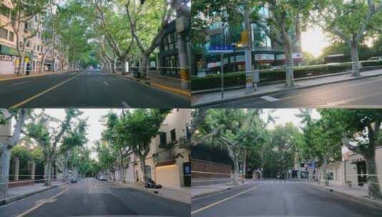 上海封城中的老城区黄昏街道环境高清在线视频素材下载