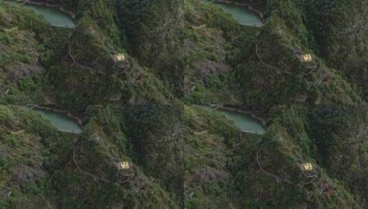 航拍浙江建德大慈岩景区高清在线视频素材下载