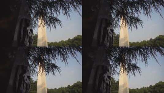 杭州吴山景区革命烈士纪念碑高清在线视频素材下载