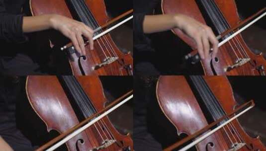 大提琴 弦乐 音乐会 音乐家 演奏高清在线视频素材下载