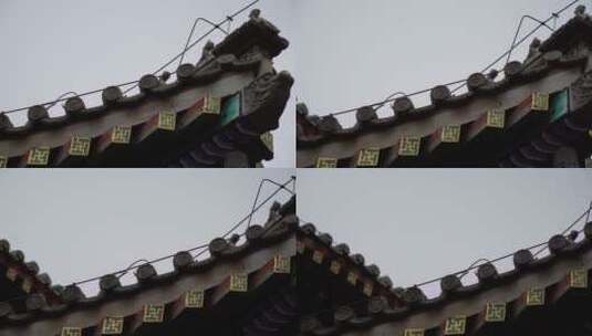 中国中式古建筑雕花门窗高清在线视频素材下载