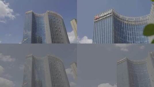 华为武汉创新中心大楼4K实拍高清在线视频素材下载