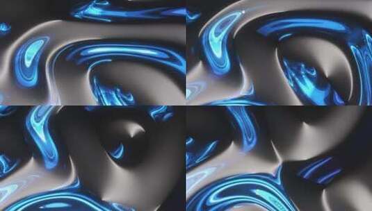 抽象动态彩色波浪背景C4D动画高清在线视频素材下载