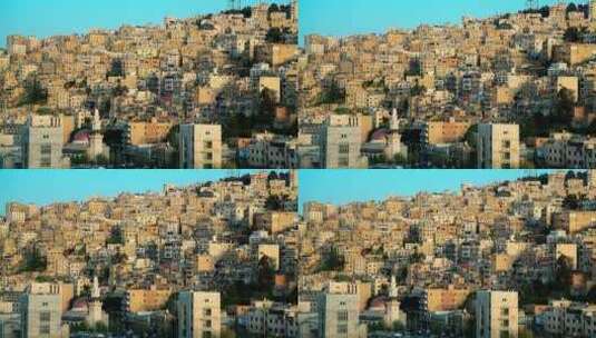 约旦首都安曼城市风光高清在线视频素材下载