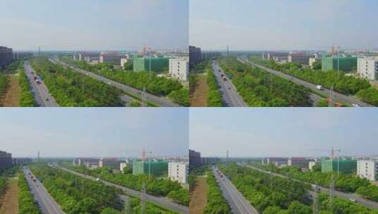 上海沈海高速公路4K航拍高清在线视频素材下载