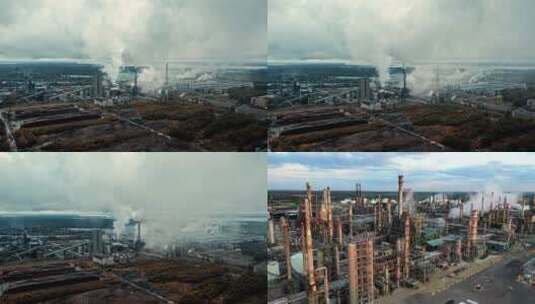 化工厂炼油厂发电厂高清在线视频素材下载