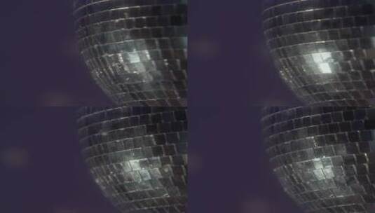 复古迪斯科闪耀的灯球特写高清在线视频素材下载