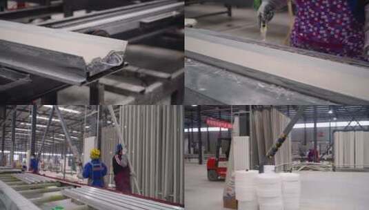 石膏厂生产线高清在线视频素材下载