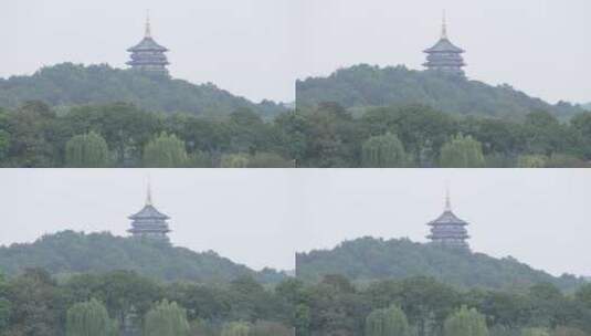 8K视频 杭州西湖远眺雷峰塔高清在线视频素材下载