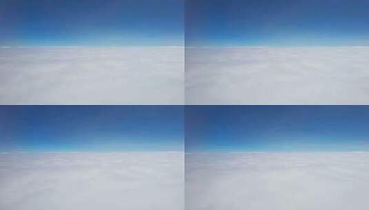 高空云海上飞行的航班视角美景高清在线视频素材下载