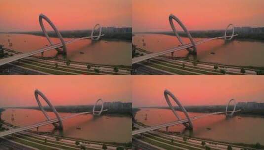 南京市南京之眼步行桥高清在线视频素材下载