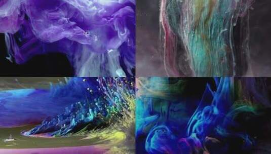 彩色流体艺术高清在线视频素材下载