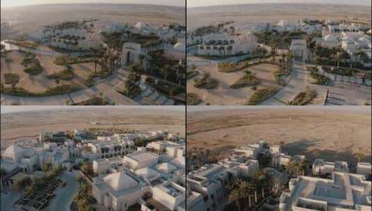 阿联酋阿布扎比沙漠酒店日出6高清在线视频素材下载