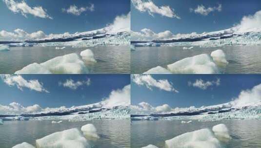 冰川融化航拍北极冰川高清在线视频素材下载