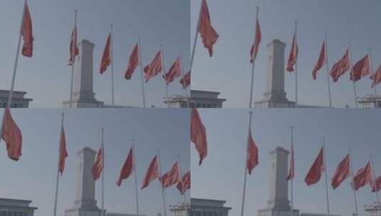 红旗飘扬 天安门红旗 红旗高清在线视频素材下载
