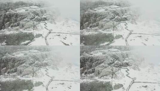 航拍雪山雪景高清在线视频素材下载