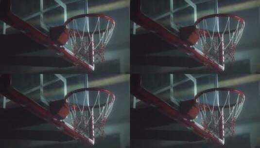 篮球进球特写高清在线视频素材下载