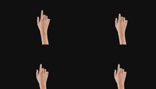 带透明通道的4K级女性手势动作视频素材高清在线视频素材下载