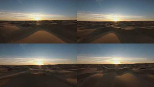 航拍沙漠日出高清在线视频素材下载
