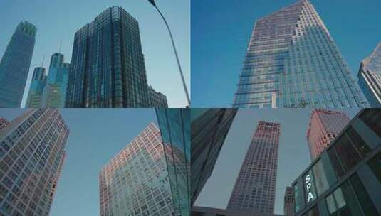 北京CBD城市高楼大厦/大裤衩中国尊高清在线视频素材下载