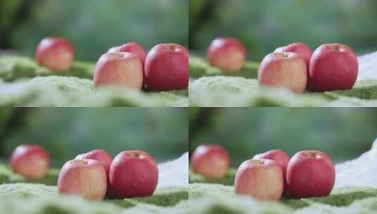 新鲜红苹果棚拍高清在线视频素材下载