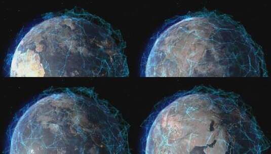 科技地球空间站卫星通信4K高清在线视频素材下载