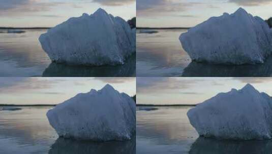 水面冰块化冻开河高清在线视频素材下载