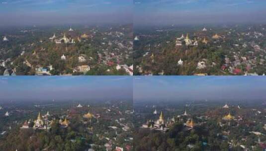 缅甸郊外风景-古建筑-风景-航拍高清在线视频素材下载