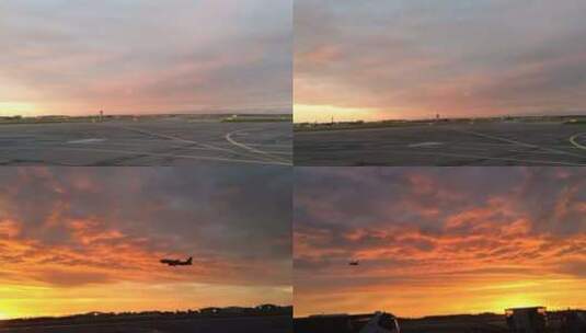 机场起飞的飞机、飞机起飞高清在线视频素材下载