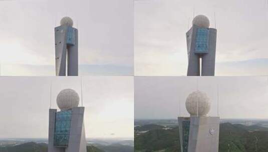 武汉八分山气象塔高清在线视频素材下载