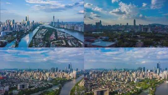 4k广州城市中心延时高清在线视频素材下载