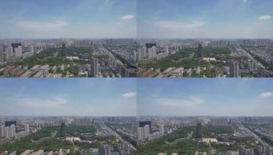 江苏常州城市风光地标建筑航拍高清在线视频素材下载
