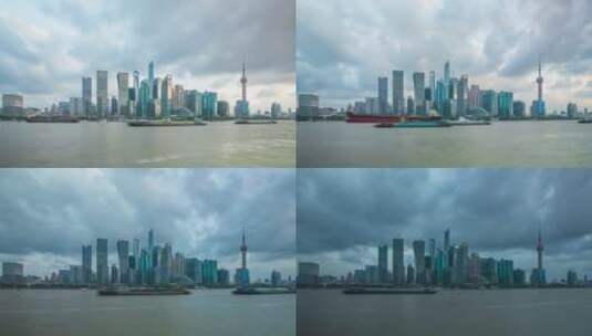 上海外滩北外滩现代城市建筑延时摄影高清在线视频素材下载