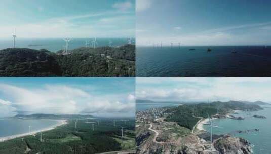 风车田风力发电高清在线视频素材下载