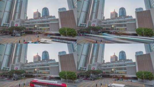 香港苹果专卖店十字路口车流延时摄影8K高清在线视频素材下载