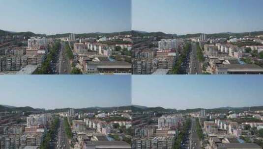 山东潍坊城市风光交通城市大景高楼建筑航拍高清在线视频素材下载
