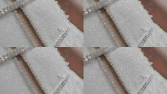 白色连衣裙，新娘，钻石，拍照高清在线视频素材下载