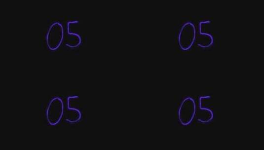 数字、动画、彩色、倒计时高清在线视频素材下载