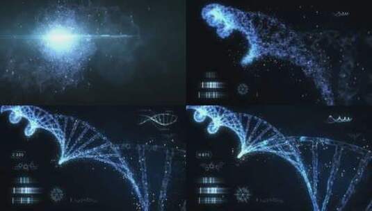 科技感DNA背景高清在线视频素材下载