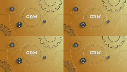 信息图客户关系管理黄色背景循环高清在线视频素材下载