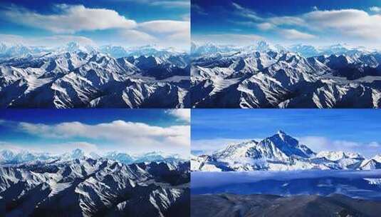 宽屏延时合集云雾缭绕的壮美雪山高清在线视频素材下载