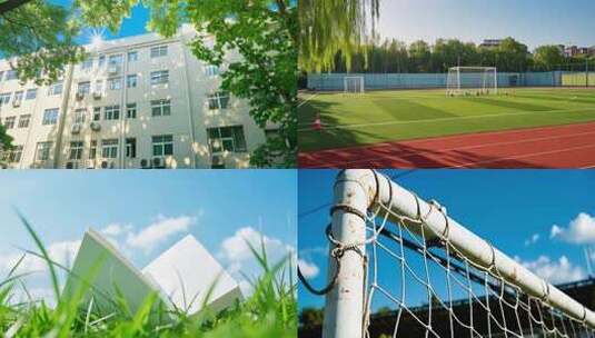 校园开学学校环境教师节唯美学生大学翻书空高清在线视频素材下载