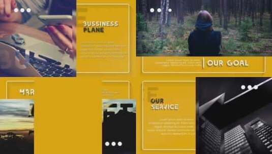 黄色简单的公司介绍宣传AE模板高清AE视频素材下载
