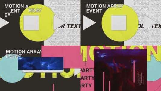 彩色创意图形音乐节活动推广宣传视频AE模板高清AE视频素材下载