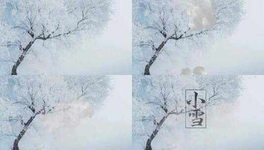 中国风小雪节气片头（小雪）高清AE视频素材下载