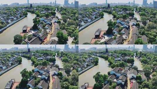 【正版素材】苏州寒山寺京杭运河0700高清在线视频素材下载