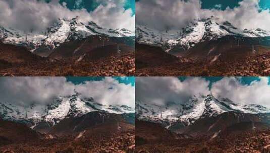 西藏日喀则雪山白天延时高清在线视频素材下载