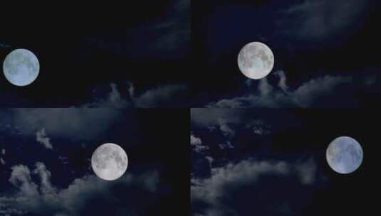 近距离观察的月亮高清在线视频素材下载